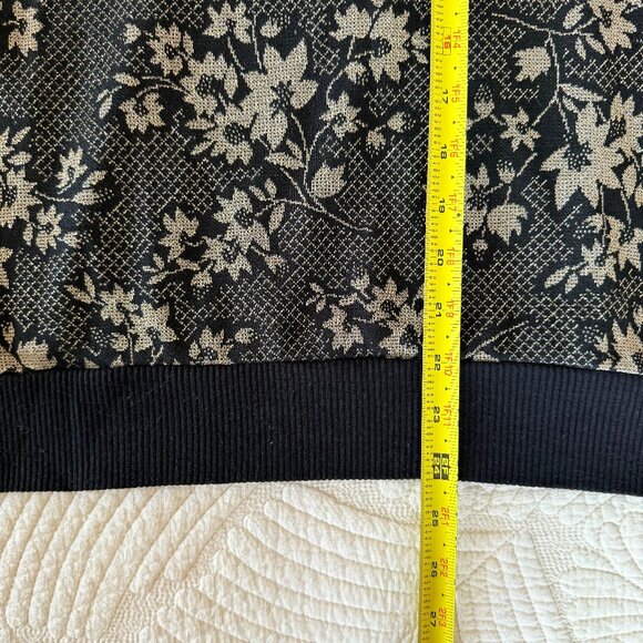 Vintage CP Sport Gold Metallic Floral Collared Sweater - Picture 9 of 9